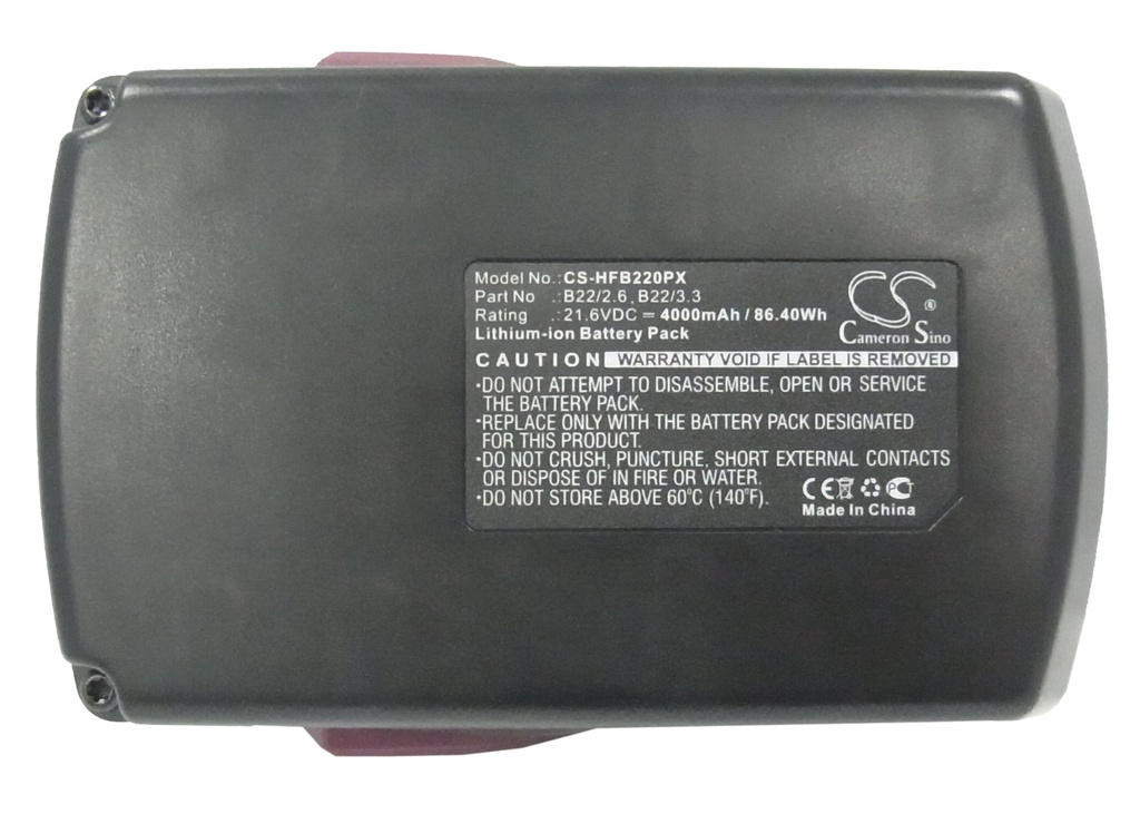 Batería Compatible HILTI | Li-ion | 4000 mAh | 86,40Wh | 21,6V