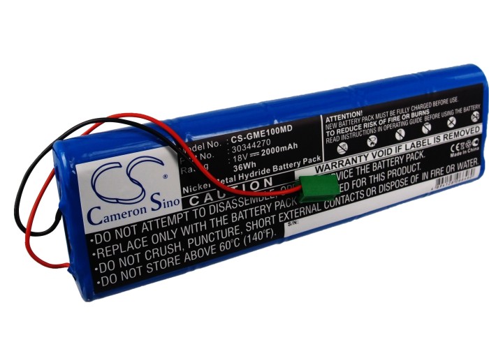 GME100MD | Batería Compatible GE | Ni-MH | 2000 mAh | 36.00Wh | 18.0V