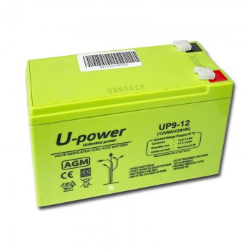 UP9-12 | Batería U-power | 12V | 9Ah | AGM