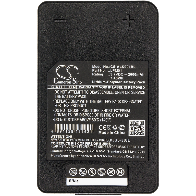 ALK001BL | Batería Compatible Autec | Li-Polymer | 2000 mAh | 7.40 Wh | 3.7V