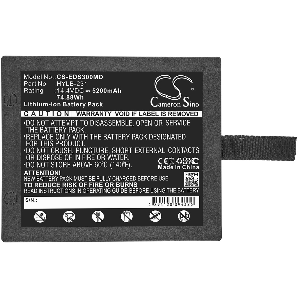 EDS300MD | Batería Compatible Edan | Li-ion | 5200 mAh | 74.88Wh | 14.4V