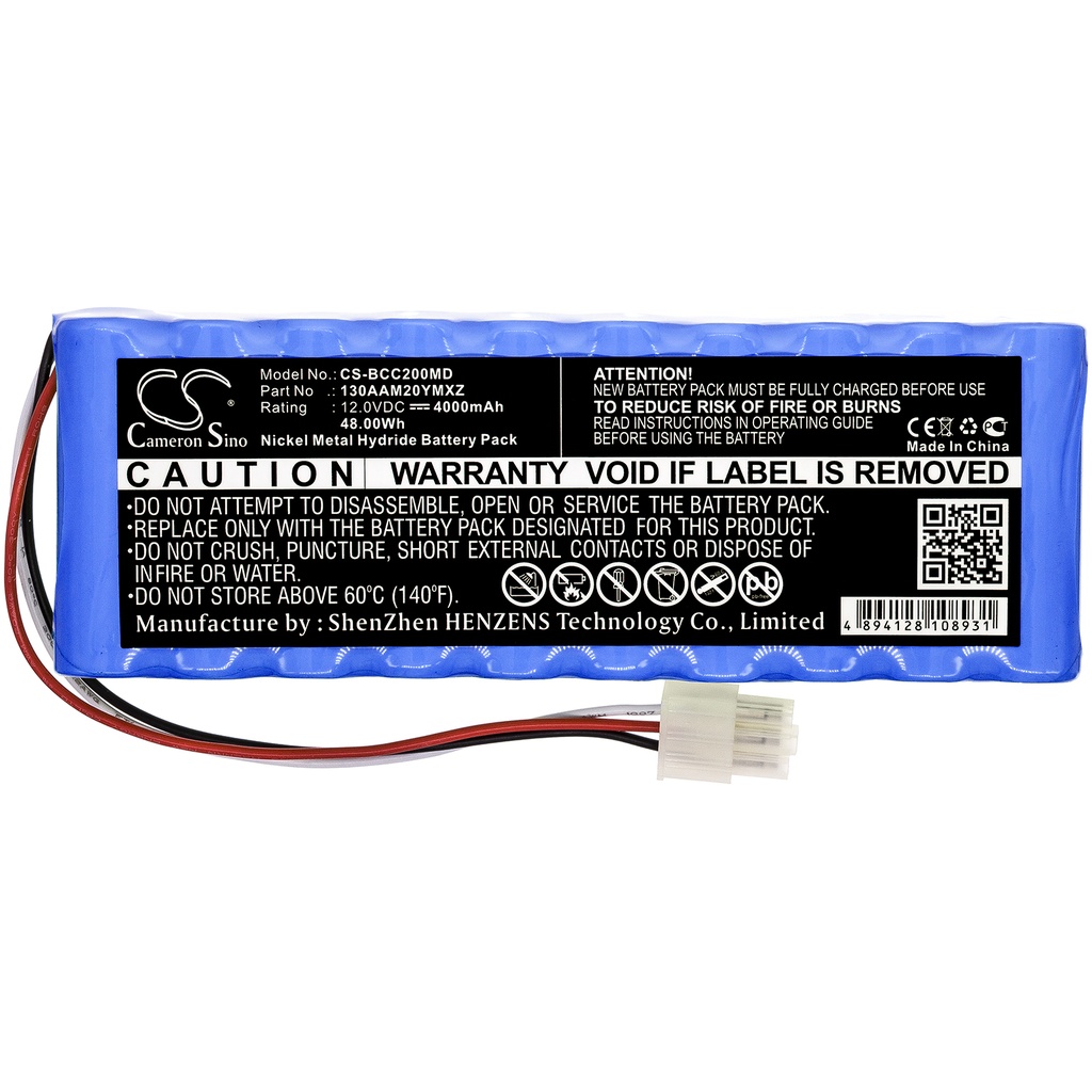 BCC200MD | Batería Compatible Bionet | Ni-MH | 4000 mAh | 48.00 Wh | 12.0V