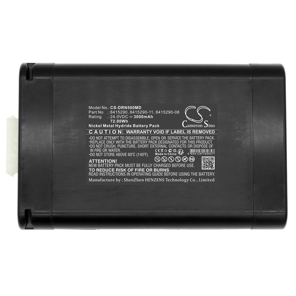 DRN500MD | Batería Compatible Drager | Ni-MH | 3000 mAh | 72.00Wh | 24.0V