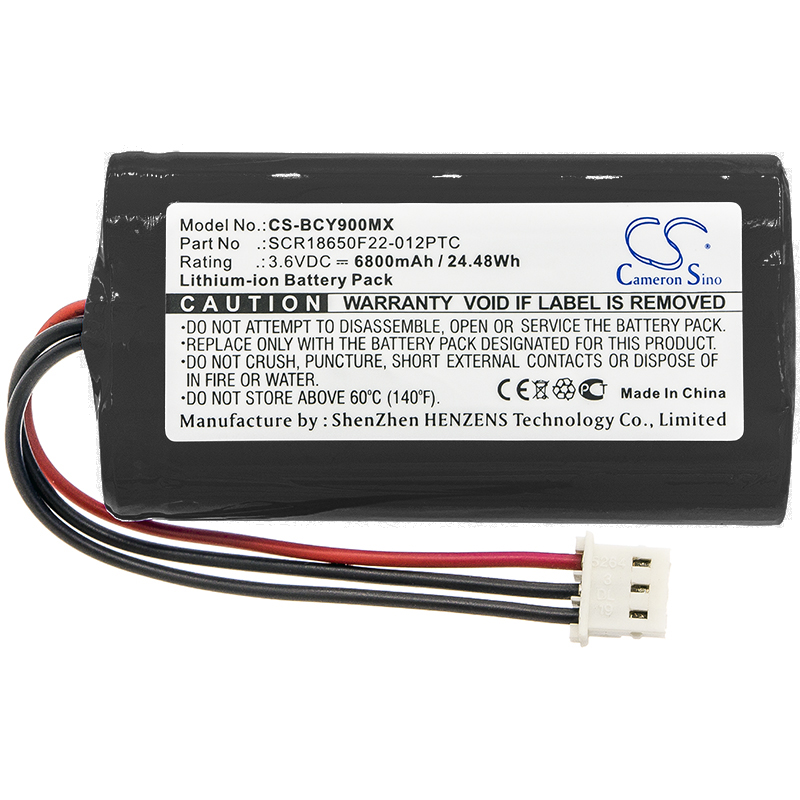 BCY900MX | Batería Compatible Bionet | Li-ion | 6800 mAh | 24.48 Wh | 3.6V