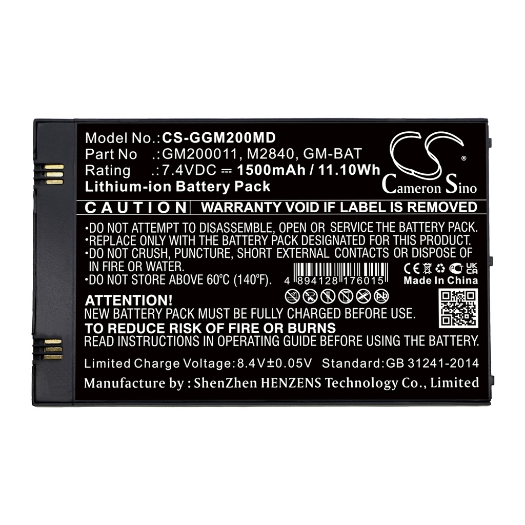 GGM200MD | Batería Compatible GE | Li-ion | 1500 mAh | 11.10 Wh | 7.4V