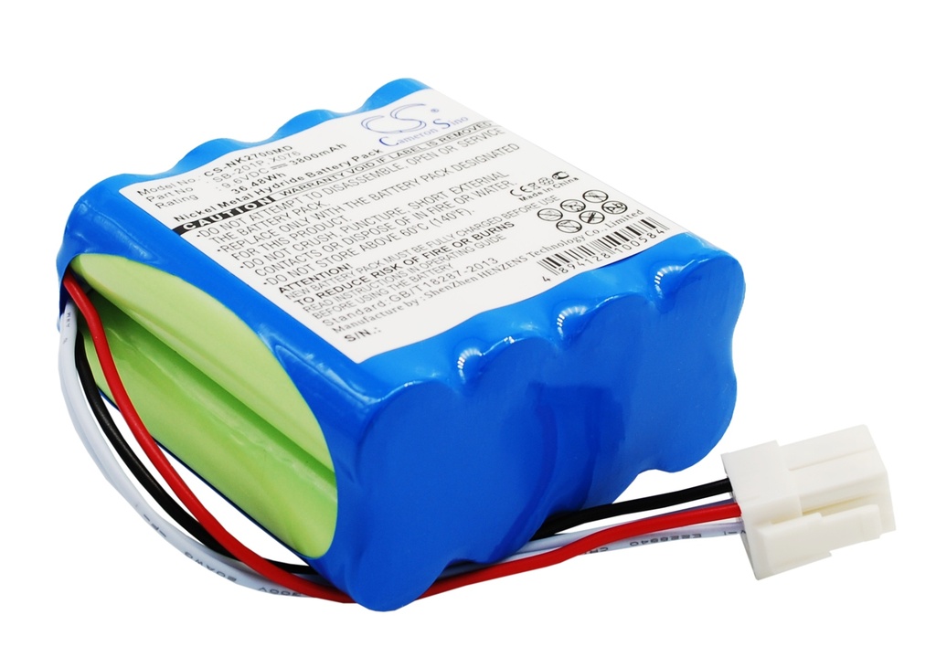 NK2700MD | Batería Compatible Nihon Kohden | Ni-MH | 3800 mAh | 36.48 Wh | 9.6V