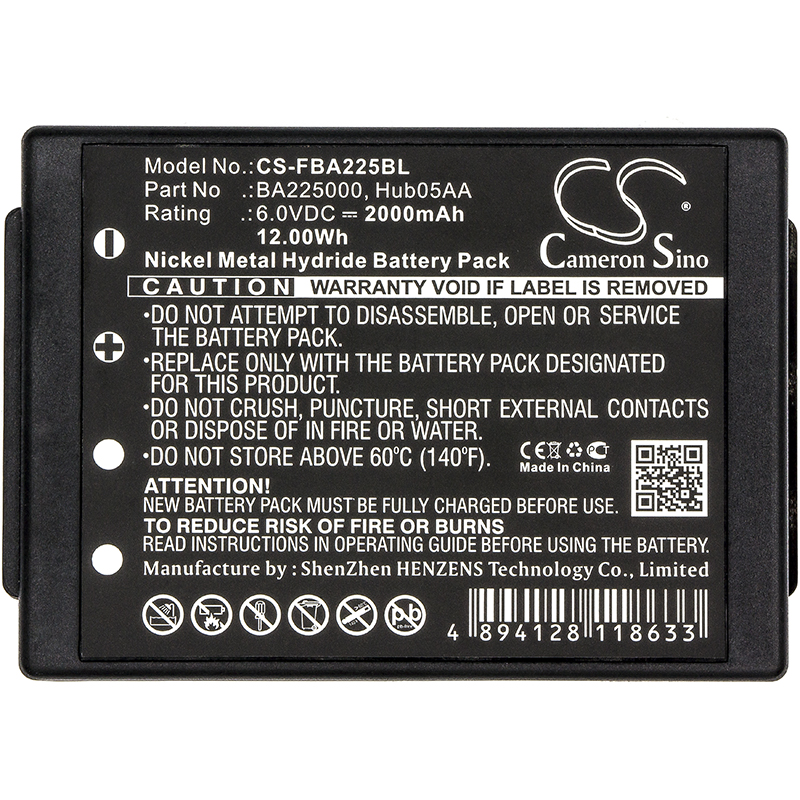 CS-FBA225BL | Batería Compatible HBC | Ni-MH | 2000 mAh | 12.00Wh | 6.0V