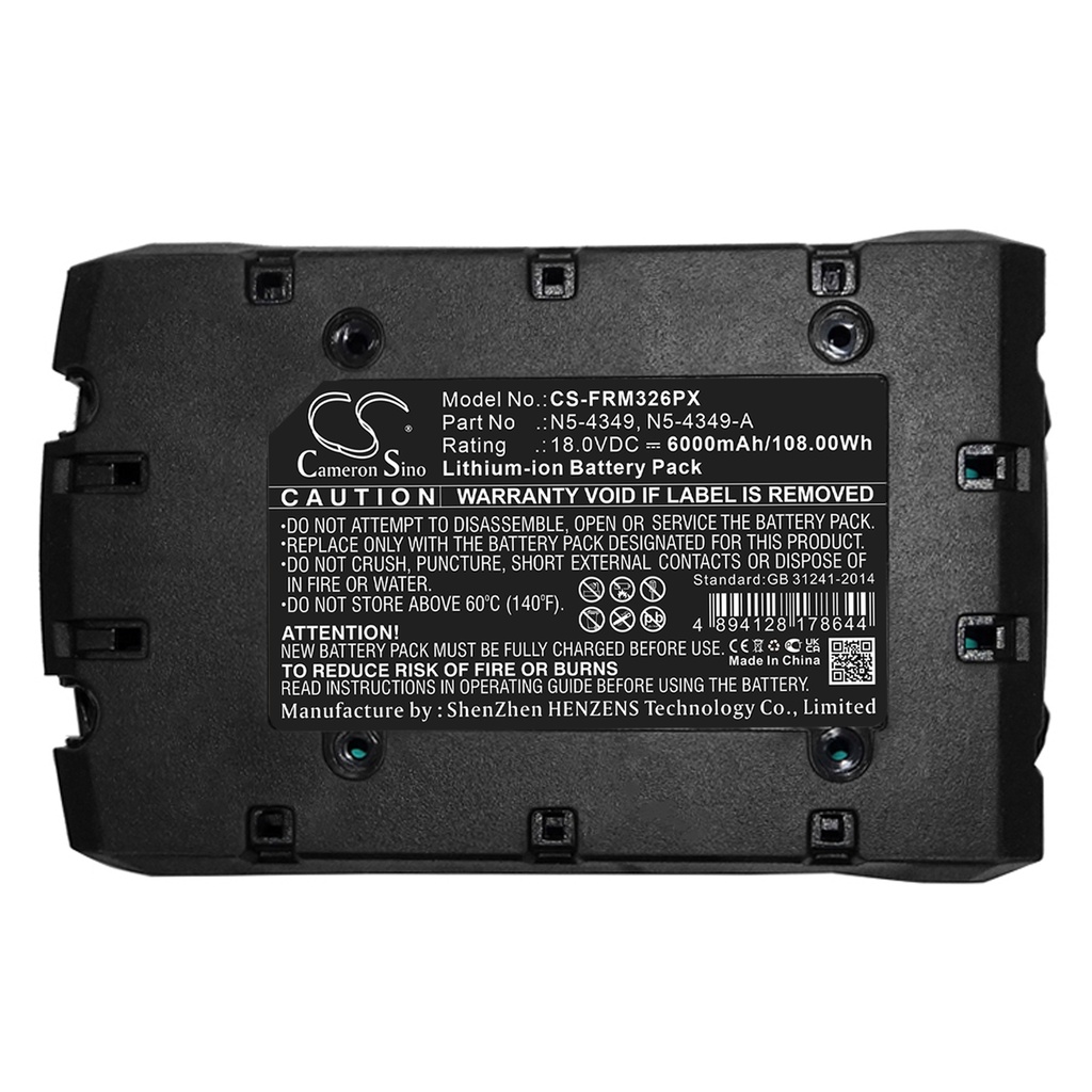 CS-FRM326PX | Batería Compatible Fromm | Li-ion | 6000 mAh | 108.00Wh | 18.0V