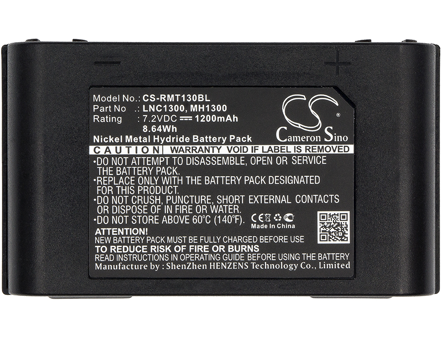 CS-RMT130BL | Compatible Battery | Ravioli | Ni-MH | 1200 mAh | 8.64Wh | 7.2V