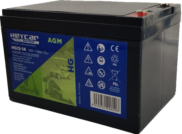 HG-12-14 EV | HEYCAR | AGM | 12V | 12Ah Battery