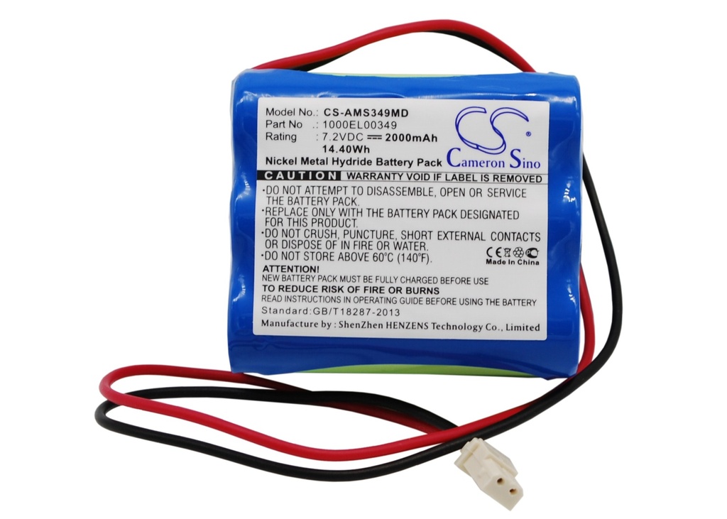 AMS349MD | Batería Compatible Alaris | Carefusion| Ni-MH | 2000 mAh | 14.40Wh | 7.2V