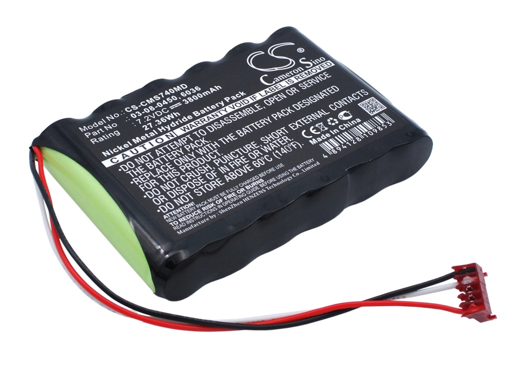 CMS740MD | Casmed Compatible Battery | Ni-MH | 3800 mAh | 27.36Wh | 7.2V