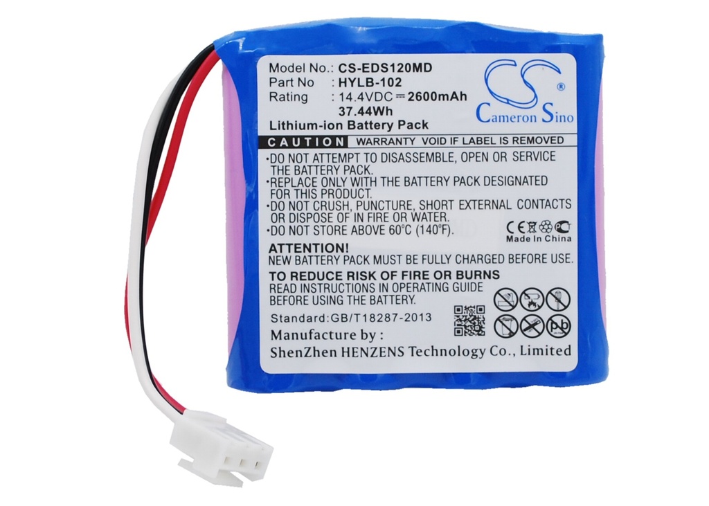 EDS120MD | Batería Compatible Edan | Li-ion | 2600 mAh | 37.44 Wh | 14.4V