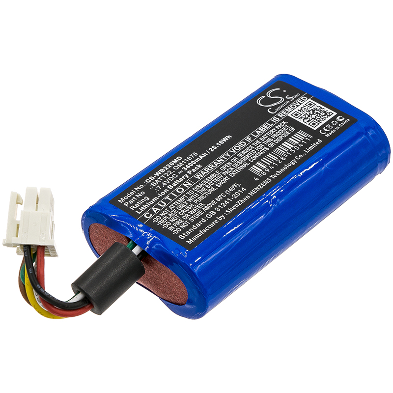 WB220MD | Batería Compatible Welch-Allyn | Li-ion | 3400 mAh | 25.16 Wh | 7.4V