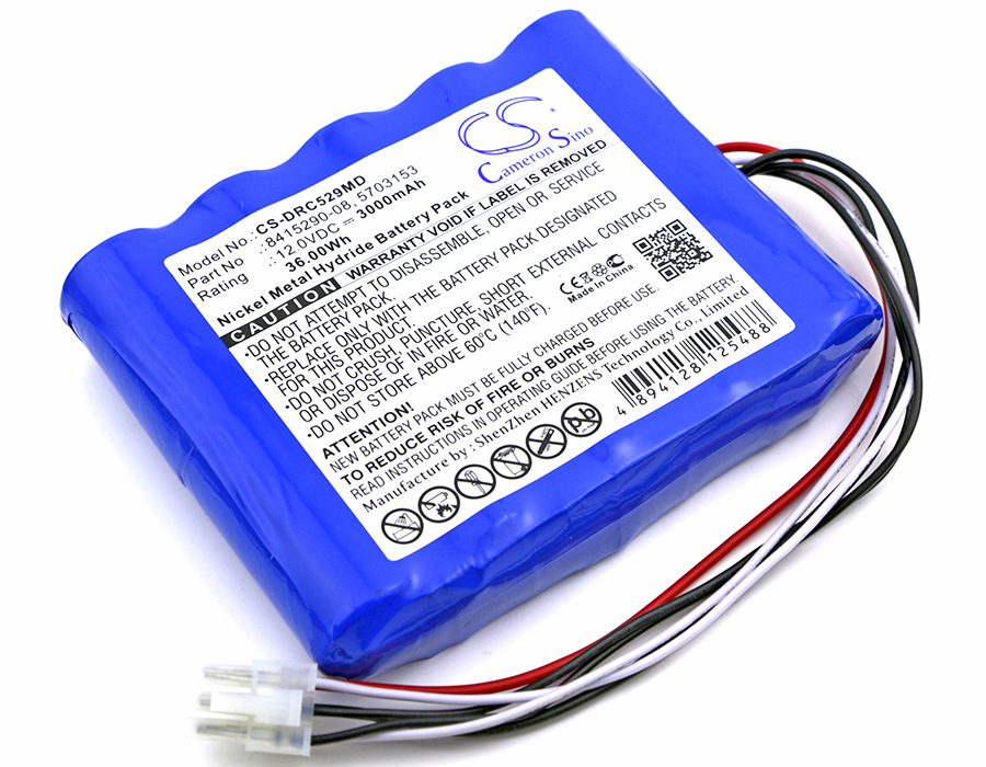 DRC529MD | Batería Compatible Drager | Ni-MH | 3000 mAh | 36.00 Wh | 12.0V