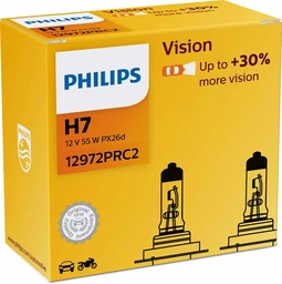 [PH 12972PRC2] H7 12V 55W PX26d Vision +30% 2st. Philips